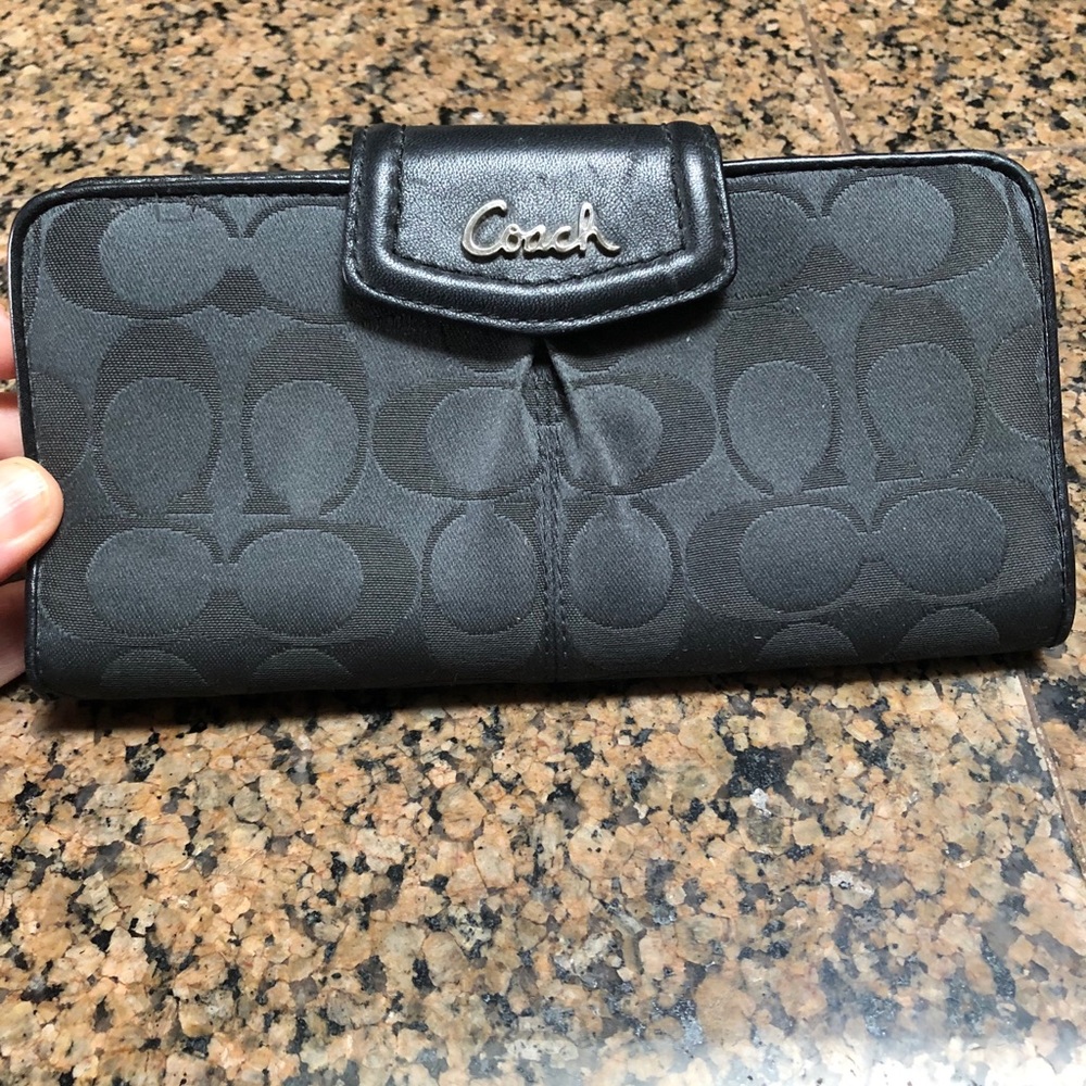 Coach Signature “C” Pleated Front Wallet
